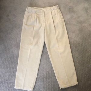 White corduroy round tree and yorke pants 36X34